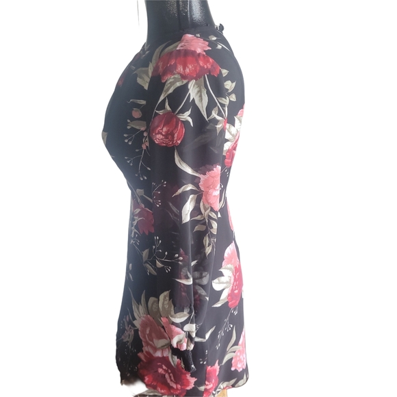 Dynamite Black Floral Dress XS - Picture 5 of 7